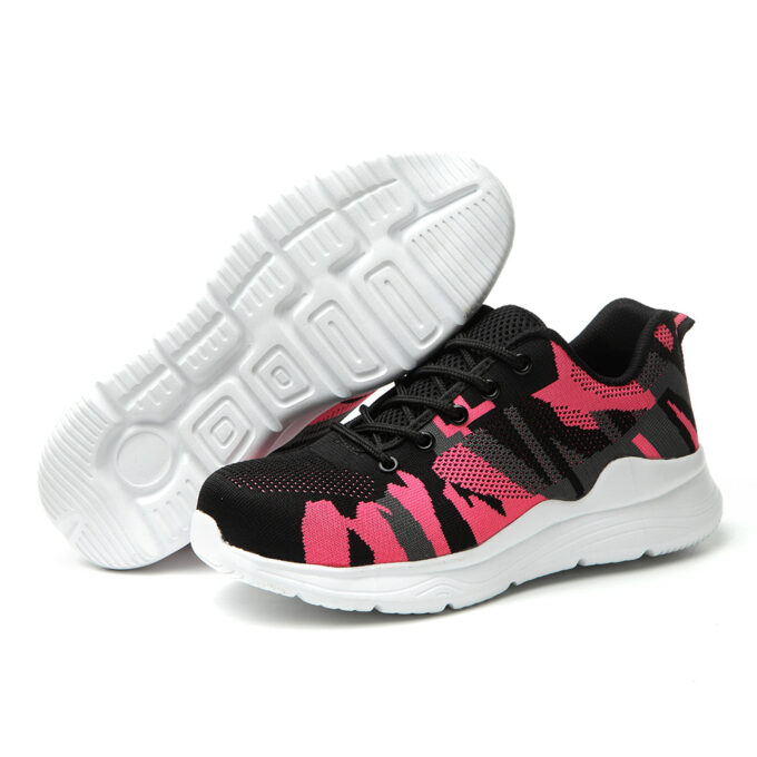 Camouflage EVA 526 Pink Safety Trainers Shoes for Women - Image 7