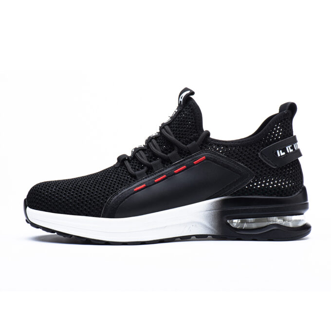 Flying 796 Black/White Safety Trainers Shoes