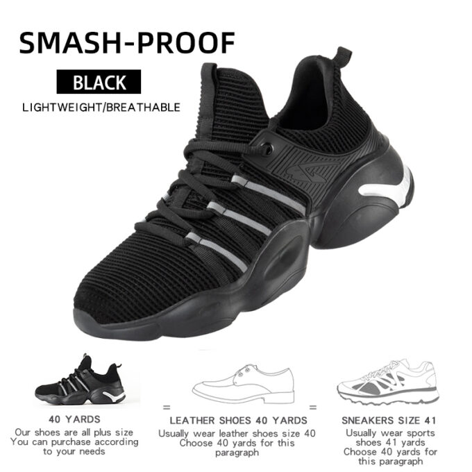 Flying 810 Black Safety Trainers Shoes - Image 8
